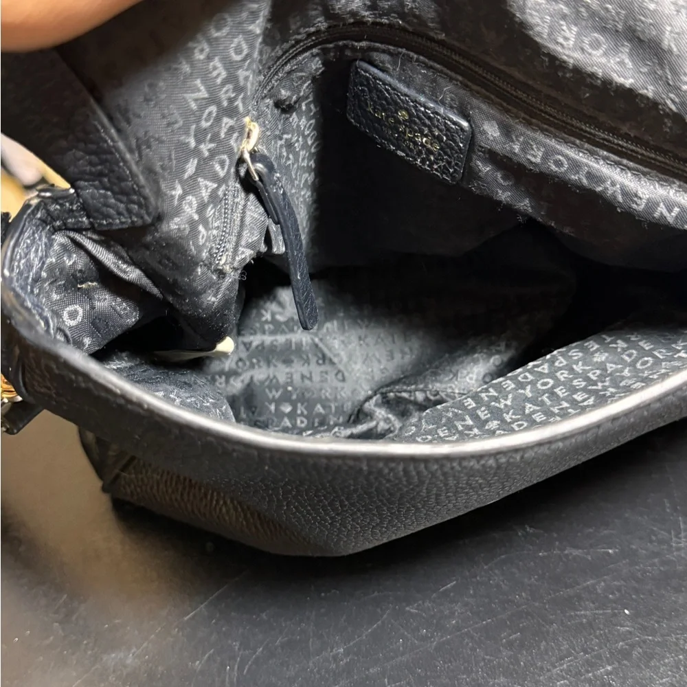 Kate Spade black shoulder/ crossbody pebble leather bag